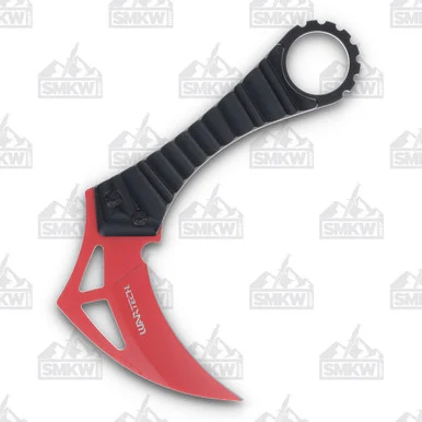 WarTech Hawkbill Scythe Karambit Knife 8 Inch Plain Red Hawkbill NTHWT262RD