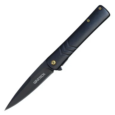 WarTech Spring-Assisted Pocket Knife Black NTPWT378BK