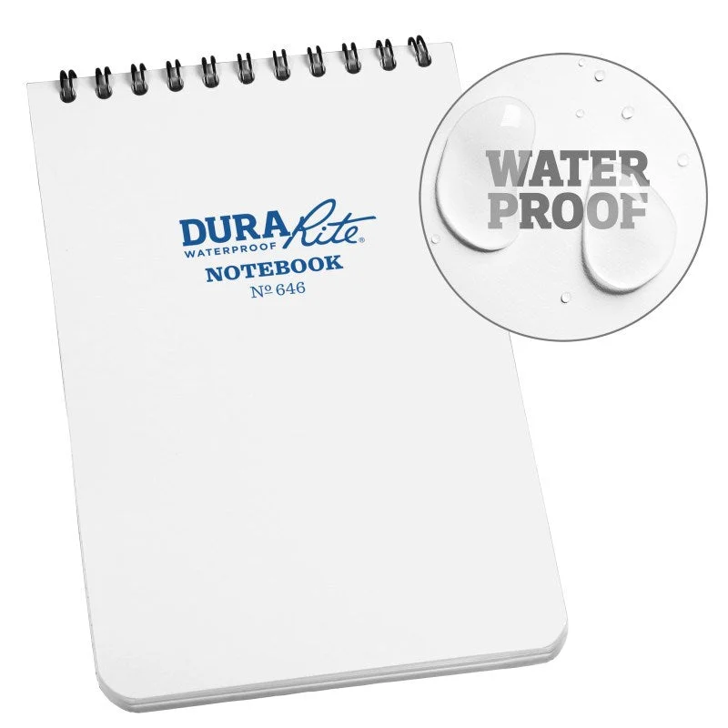 Waterproof Durarite Top Spiral Notebook – 4 x 6