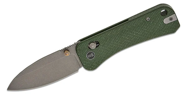 WE KNIFE BANTER 2 2.87" GREEN CANVAS MICARTA/GRAY