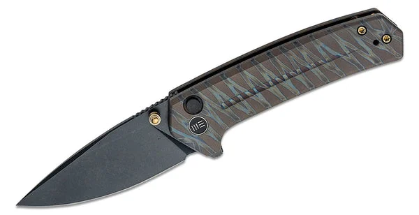 WE KNIFE CULEX 2.9" TIGER STRP FLAMED TITANIUM/BLK