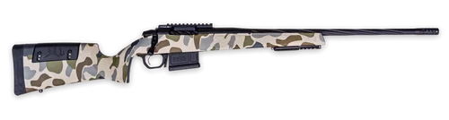 Weatherby 307 Hush Full Size 25 WBY RPM 5rd,22" +2" Graphite Black Cerakote Steel Spiral Fluted Threaded Barrel & Receiver Picatinny Rail, Arca Rail Forend, Hush Tundra Camo Adj Cheek P