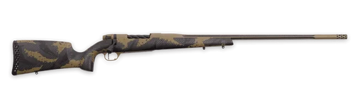 Weatherby Mark V Apex Full Size 25 Creedmoor 4rd,22" +2" Coyote Tan/Graphite Black Cerakote Fluted Threaded Barrel, Steel Drilled & Tapped Receiver, Tan/Brown Sponge Accents Fixed Peak 4