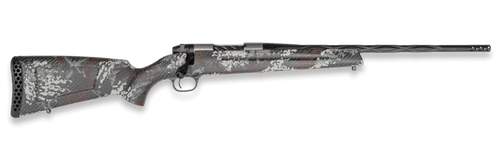 Weatherby Mark V Capra 270 Win 2rd,21" Graphite Black Cerakote Fluted Threaded Barrel Titanium Receiver Drilled & Tapped Receiver Exposed Carbon Gray, White & Rust Sponge Accents Fixed