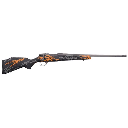 Weatherby Vanguard Compact Hunter 7mm-08 Rem, 20" Threaded Barrel, Black w/ Gray & Orange Sponge Accents Stock, Gray Rec, 5rd