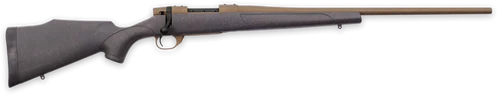 Weatherby Vanguard Weatherguard 7 PRC, 24" Threaded Barrel, Black w/ Bronze Webbing, Bronze Rec, 3rd