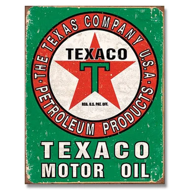 Weathered Texaco Tin Sign SG1927