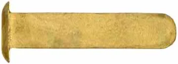 Wedge Key, with domed oval head, wax cast brass