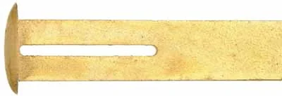 Wedge Key, with domed oval straight head, wax cast brass