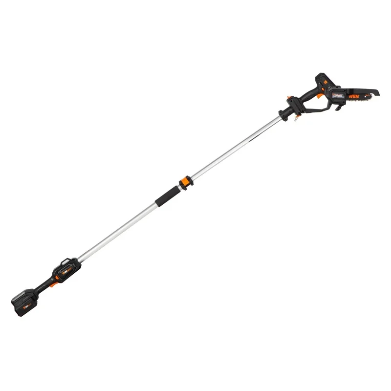 WEN 20751 20V Max Cordless 2-in-1 6-Inch Chainsaw and Pole Saw with 12.3-Foot Reach, 4Ah Battery and Charger
