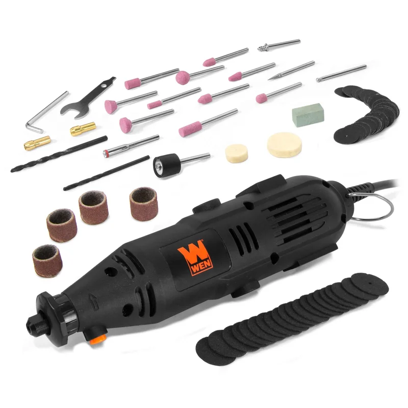 WEN 23101 1-Amp Variable Speed Rotary Tool with 100+ Accessories