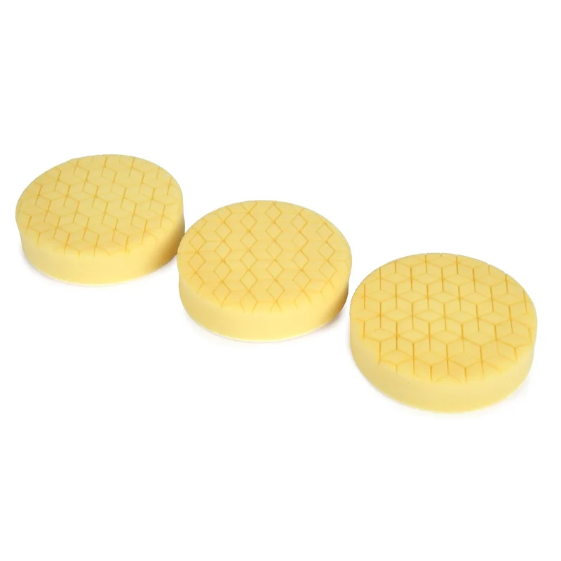 WEN AA1602 6-Inch Medium-Grit Diamond-Cut Foam Polishing Pads for Light Polishing, Three Pack