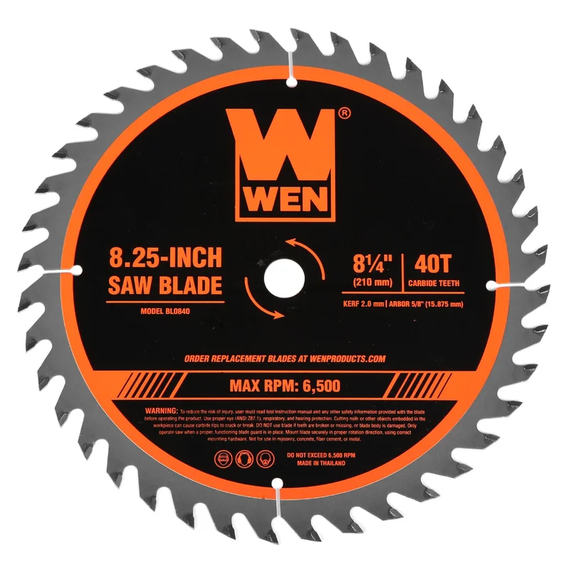 WEN BL0840 8.25-Inch 40-Tooth Carbide-Tipped Circular Saw Blade