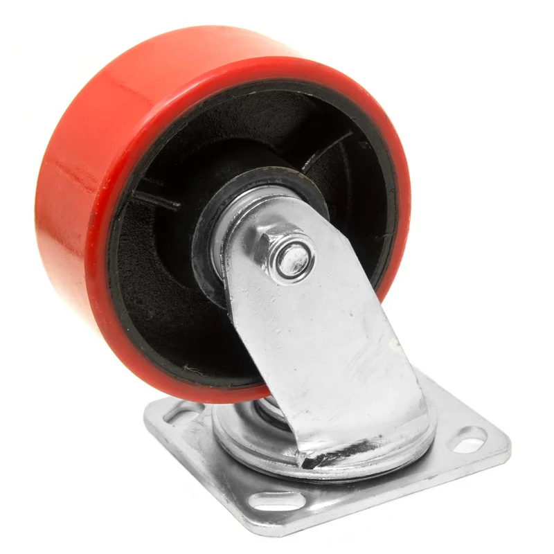 WEN CA7665W 5-Inch 660-Pound Capacity Double-Bearing Cast Iron and Polyurethane Swivel Plate Caster