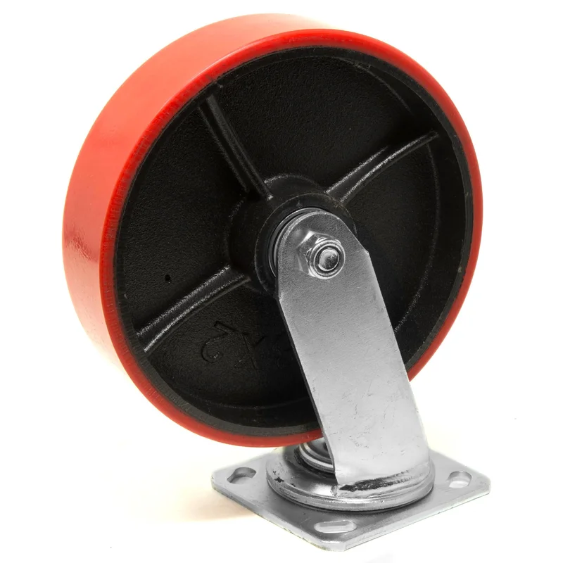 WEN CA7886W 6-Inch 880-Pound Capacity Double-Bearing Cast Iron and Polyurethane Swivel Plate Caster