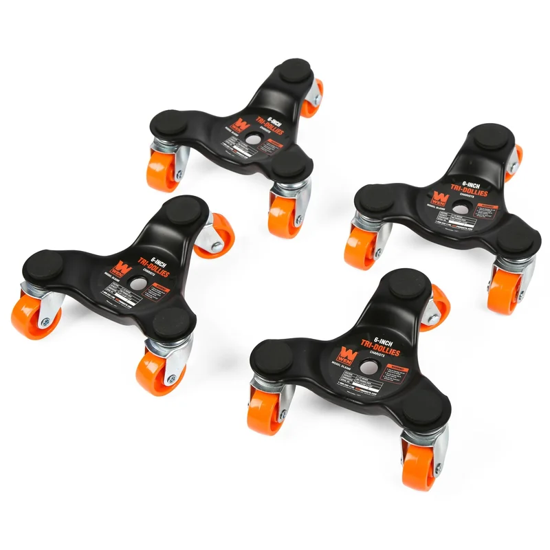 WEN DL6300 6-Inch 300-Pound Capacity Furniture Moving Tri-Dolly Set (4 Pack)
