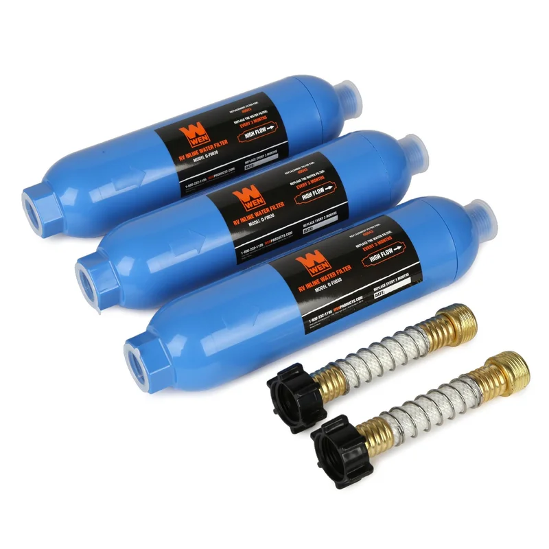 WEN Handyman Q-F0030 Replacement RV/Marine Water Filter with Flexible Hose, 3 Pack (OEM part number 40043)