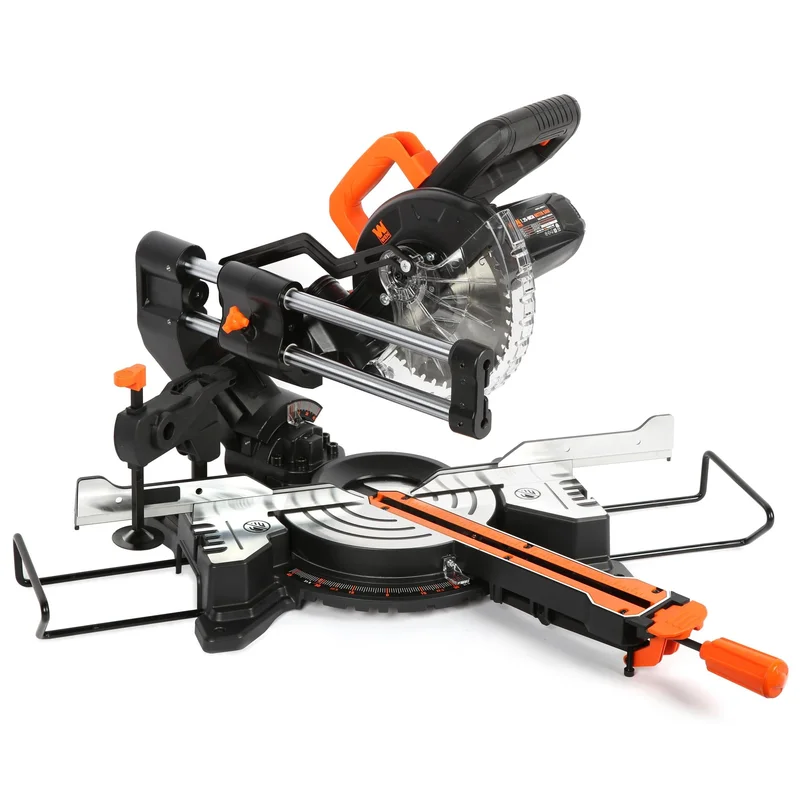 WEN MM0713 9.5-Amp 7.25-Inch Single Bevel Compact Sliding Compound Miter Saw with LED Cutline Guide