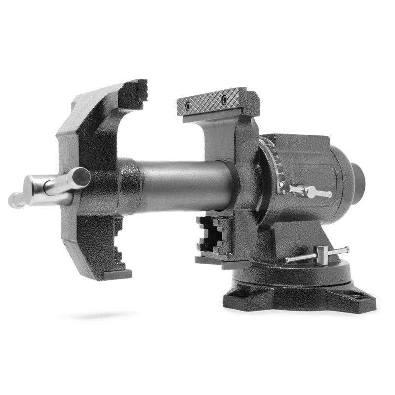 WEN MPV502 5-Inch Heavy-Duty Cast Iron Multi-Purpose Bench Vise with 360-Degree Swivel Base