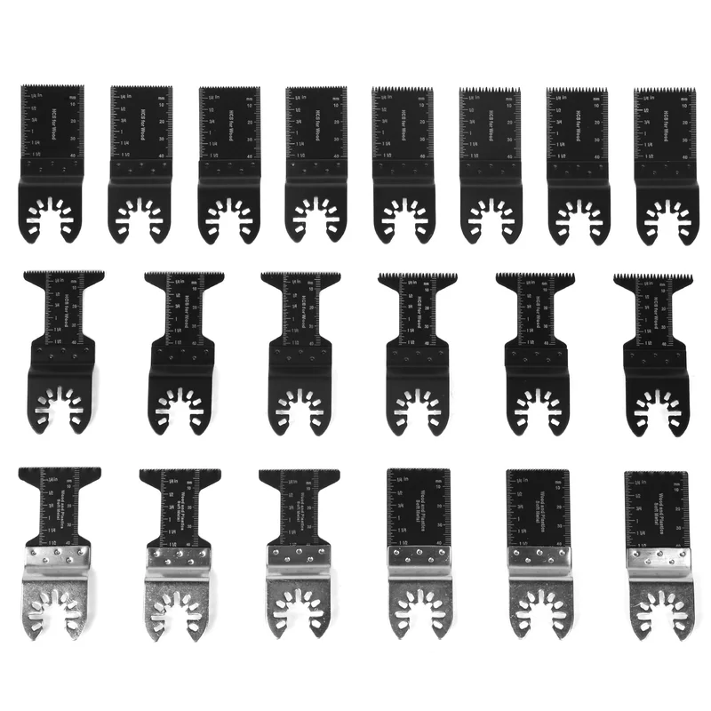 WEN MTB020 20-Piece Oscillating Multi-Tool High Carbon Steel and Bi-Metal Assorted Blade Set