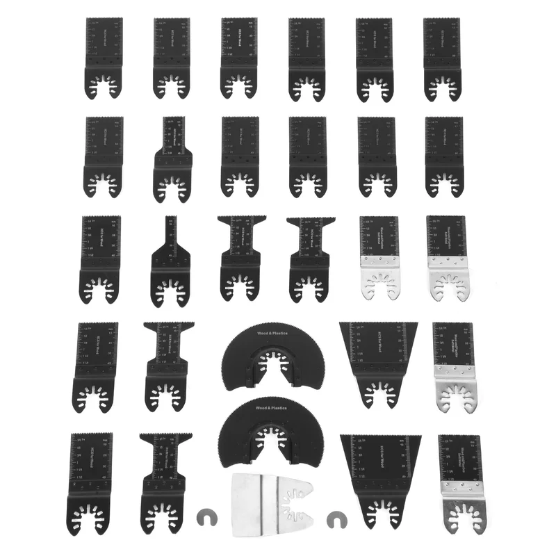 WEN MTB031 31-Piece Oscillating Multi-Tool High Carbon Steel and Bi-Metal Assorted Blade Set