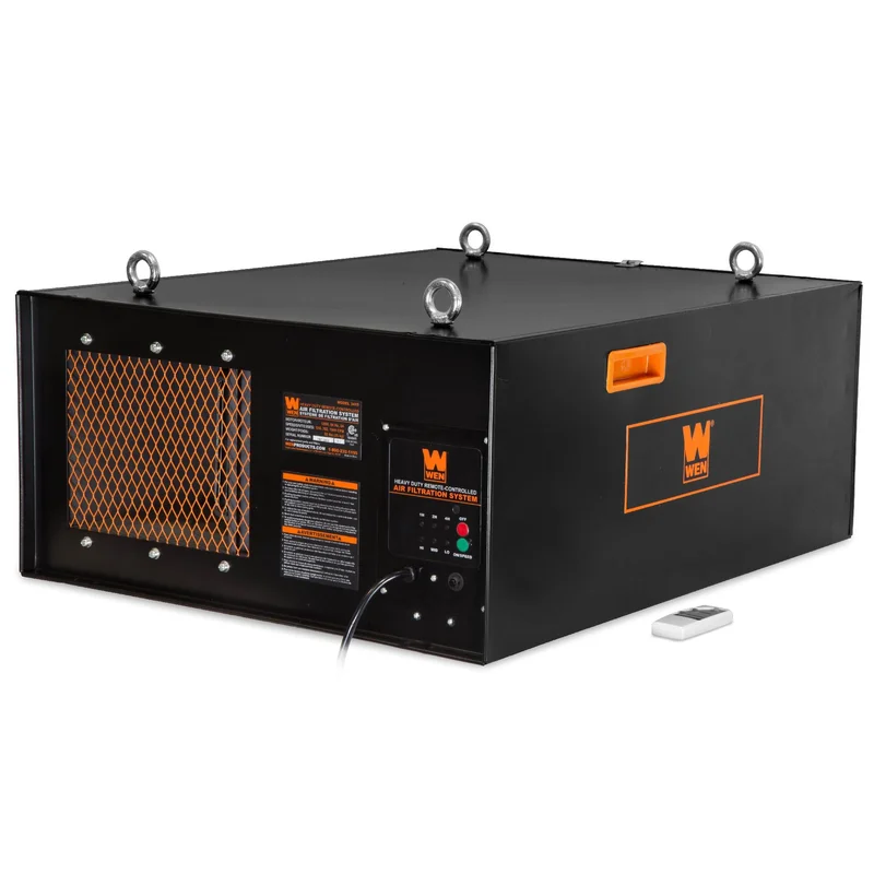 WEN R3417 3-Speed Remote-Controlled Industrial-Strength Air Filtration System (556/702/1044 CFM) (Manufacturer Refurbished)