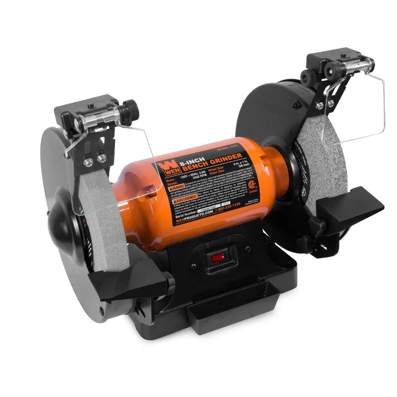 WEN R4282 4.8-Amp 8-Inch Bench Grinder with LED Work Lights and Quenching Tray (Manufacturer Refurbished)