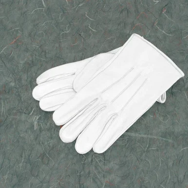 White Leather Gloves