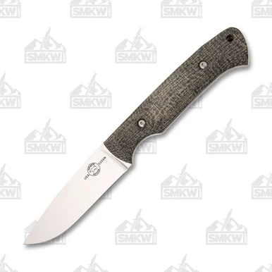 White River Fixed Blade Hunter Black Micarta 3.5in Plain Stonewash WRHNTBBL