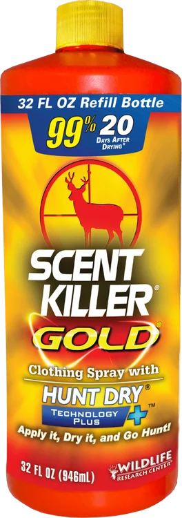 Wildlife Research Scent Killer Gold Spray Refill Odorless Scent 32 oz Bottle