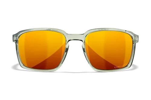 Wiley X Alfa M/L Bronze Mirror Lens Polycarbonate Gloss Crystal Light Olive Frame