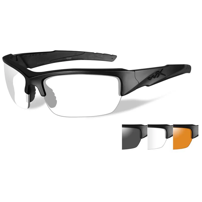 Wiley X Black Ops WX Valor with Smoke Grey, Clear & Rust Lenses