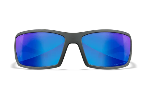 Wiley X Twisted M/L Blue Mirror Lens Polycarbonate Matte Gray Frame