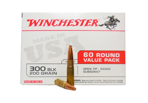 Winchester 300 Blackout 200gr, Open Tip Range Subsonic, 60Bx/4Cs