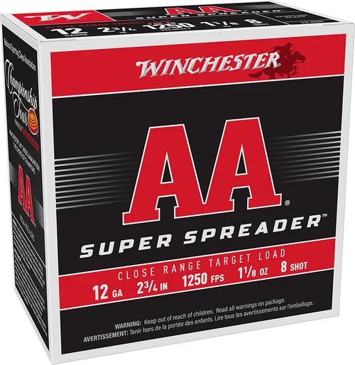 Winchester AA Super Spreader 12 Gauge 2.75" 1 1/8oz 25 Per Box