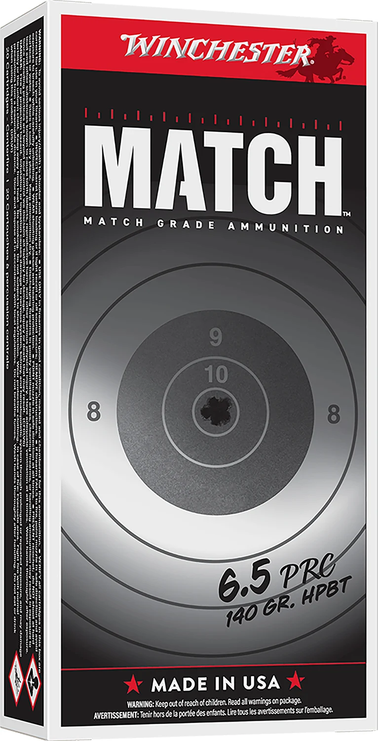 Winchester Ammo S65PM Match6.5 PRC 140 gr Sierra MatchKing BTHP 20 Per Box/ 10 Case