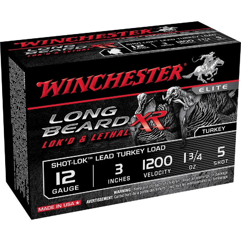 Winchester Ammo STLB1235 Long Beard XR Shot-Lok 12 Gauge 3″ 1 3/4 oz 5 Shot 10 Per Box/ 10 Case