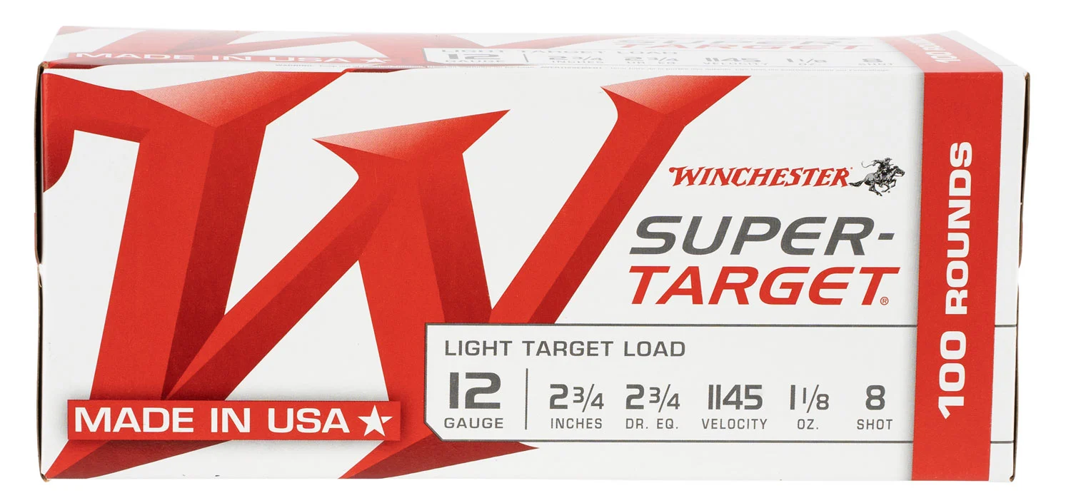 Winchester Ammo TRGT128VP Super-Target Light Target 12Gauge 2.75″ 1 1/8oz 8Shot 100 Box/2 Case *Value Pack