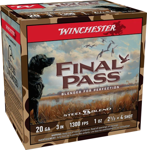 Winchester Final Pass 20 Gauge 3" 1oz 2.5/4Shot 25 Per Box