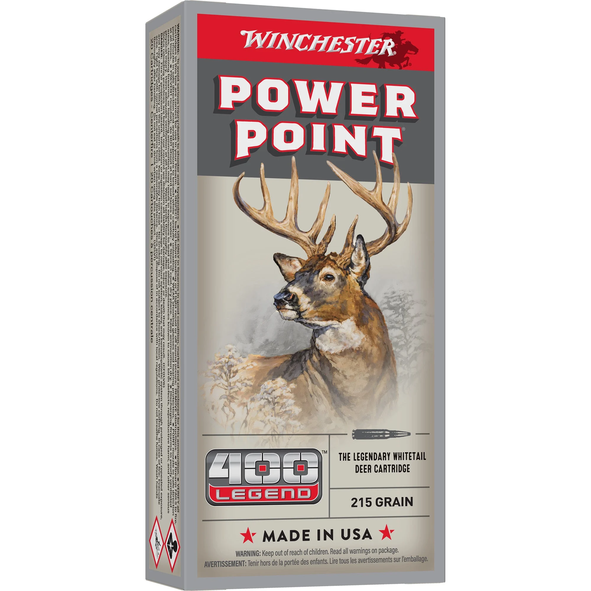 Winchester Power-Point .400 Legend 215 gr JSP ammo