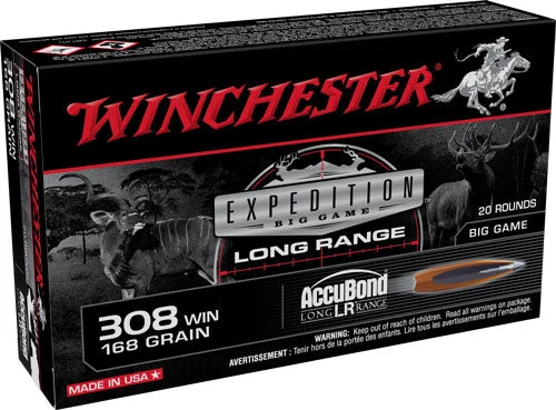 Winchester S308LR Expedition Big Game Nosler AccuBond Long-Range168 Grain .308 Win / 7.62x51mm