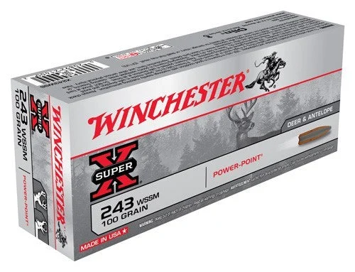 Winchester Super-X .243 WSSM 100 gr JSP ammo