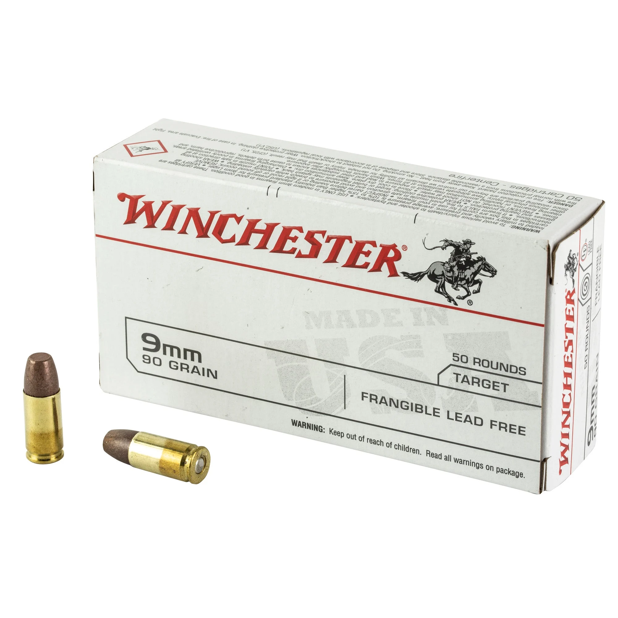 Winchester USA9F USA Lead Free Frangible90 Grain 9mm Luger/Parabellum