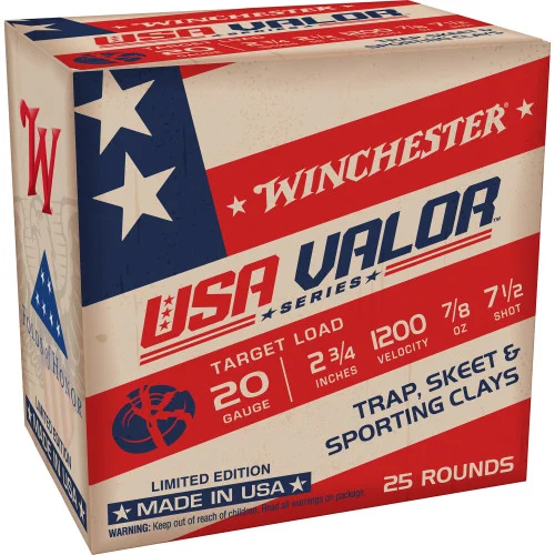 Winchester Valor 20 Ga, 2.75", 7/8 oz, 7.5 Shot, 25rd Box