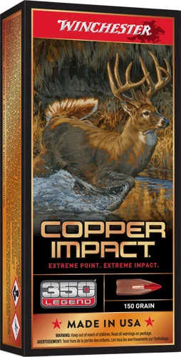 Winchester X350CLF Deer Season XP Copper Impact Copper Extreme Point Lead-Free150 Grain .350 Legend