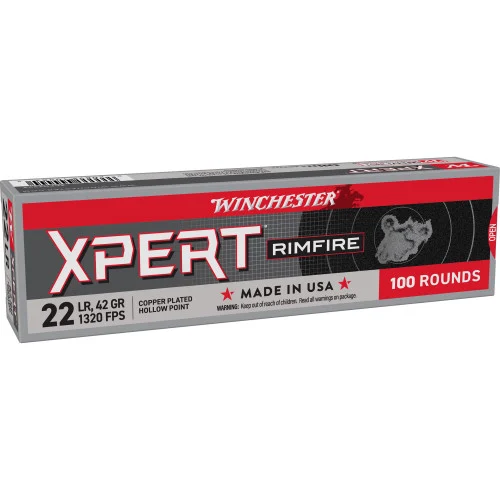 Winchester XPERT Rimfire 22 LR, 42gr, Hollow Point, 100rd Box