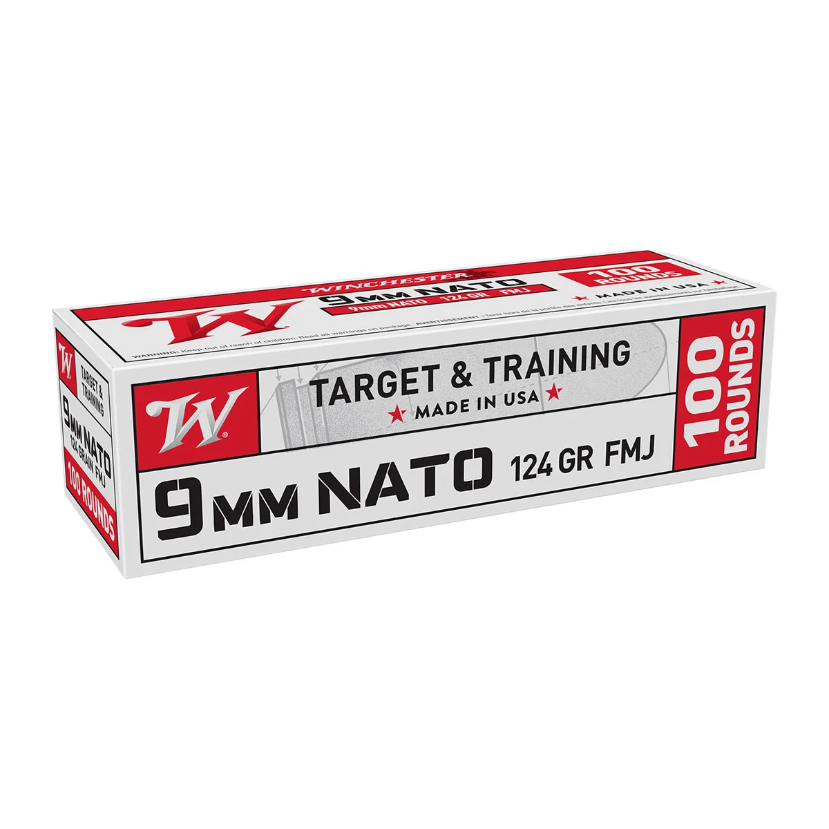 WINCHESTERTARGET & TRAINING 9MM NATO AMMO