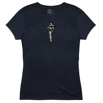 Women's Hula Girl Tri-Blend T-Shirt - X-Large Navy