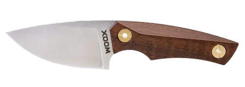Woox Bad Boy 2.75" Plain Drop Point D2 Steel Blade American WalnutBrass Hardware Handle 6.25" OAL