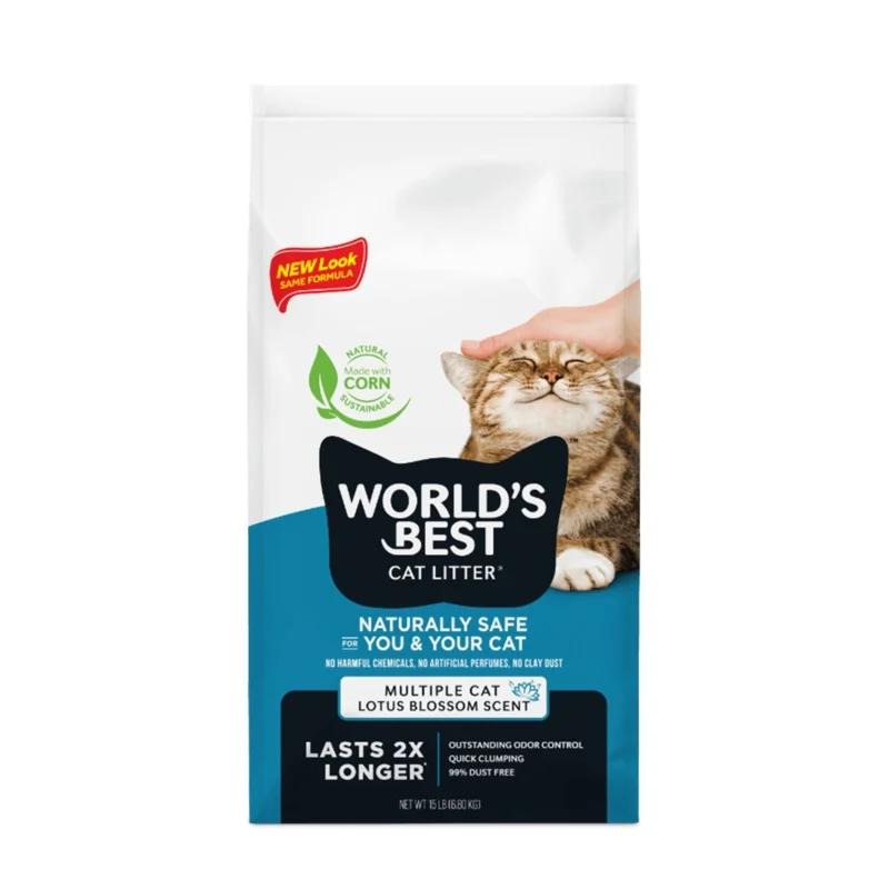 World’s Best Multiple Cat Lotus Blossom Scent Cat Litter